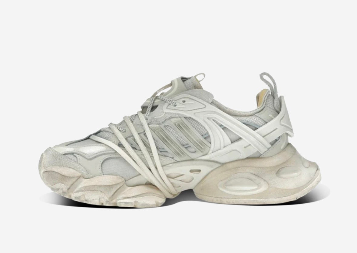 SCARPE ADIDAS XLG RUNNER DELUXE CREMA EFFETTO SPORCO CON SPUGNA