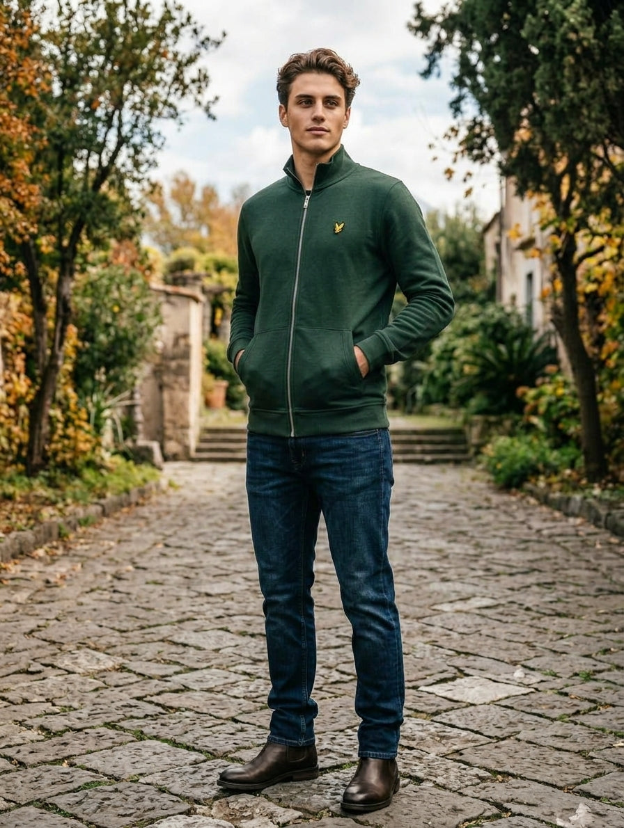 Felpa LYLE & SCOTT FELPATA VARI COLORI con zip