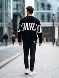 Maglioncino ICON nero maxi LOGO