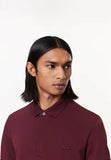 Polo LACOSTE  bordeaux con logo in tinta