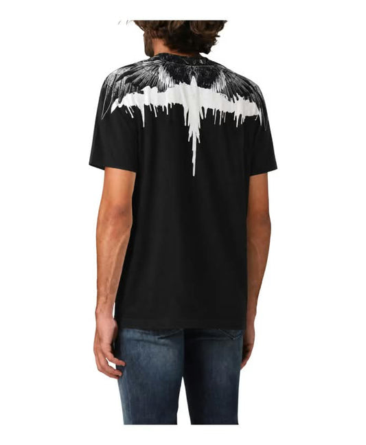 T-shirt BURLON NERA con ali bianche