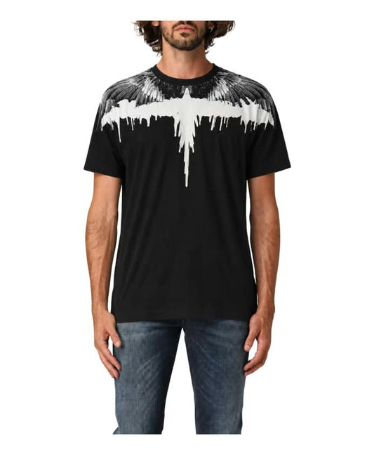 T-shirt BURLON NERA con ali bianche