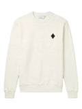 Felpa BURLON girocollo con logo lato cuore e retro panna con scritta nera