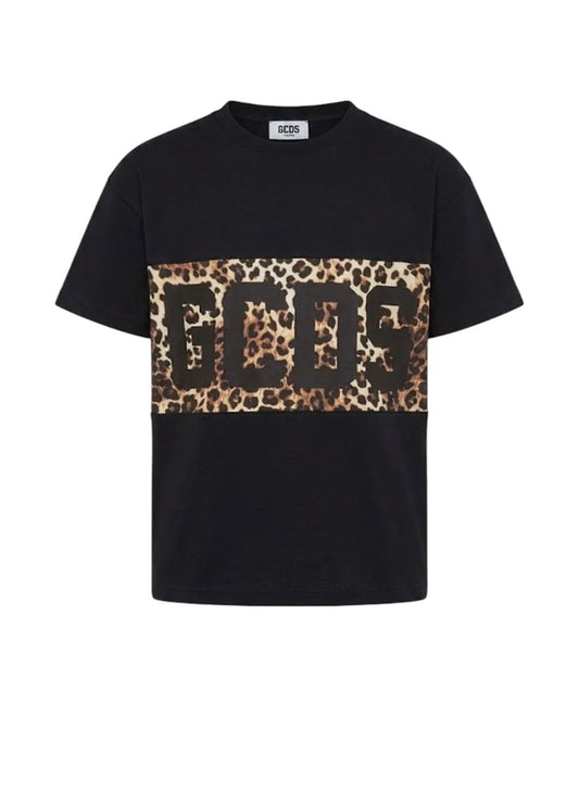 T-shirt GCDS DONNA effetto animalier
