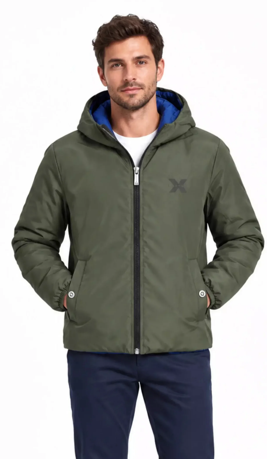 Giubbotto RICHMOND DOUBLE FACE verde/ blu