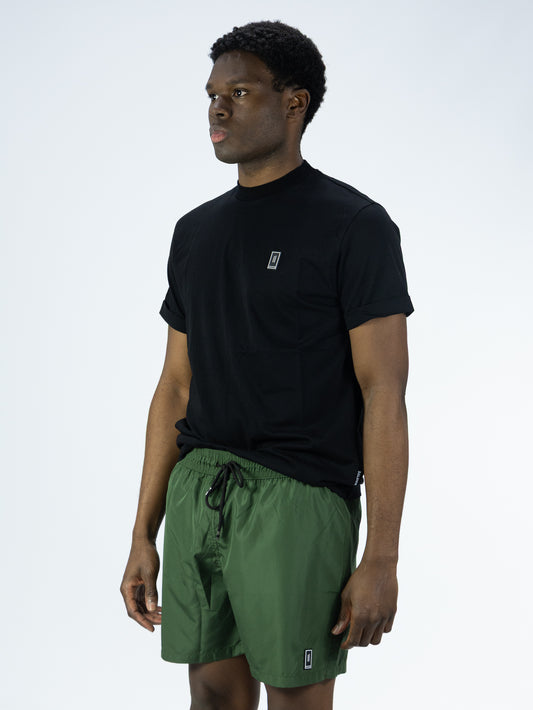 T-shirt SOLDIER nera con logo gommato lato cuore