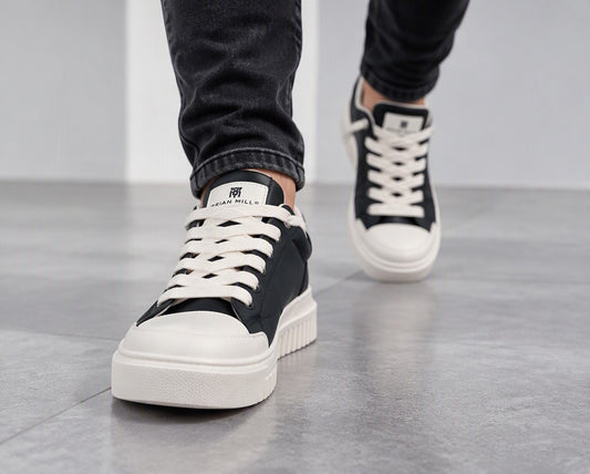Scarpe BRIAN MILLS in pelle con inserti in camoscio