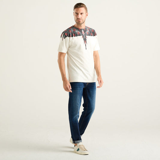 T-shirt BURLON con ali multi logo versione bianca e nera