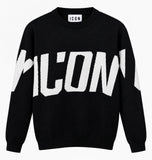 Maglioncino ICON nero maxi LOGO