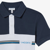 Polo LACOSTE blu e bianca