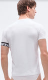 T-shirt DSQUARED2 bianca logata fascia bianca e nera