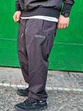 Completo  MAISON 9 PARIS nero tessuto tecnico felpa mezza zip con cappuccio