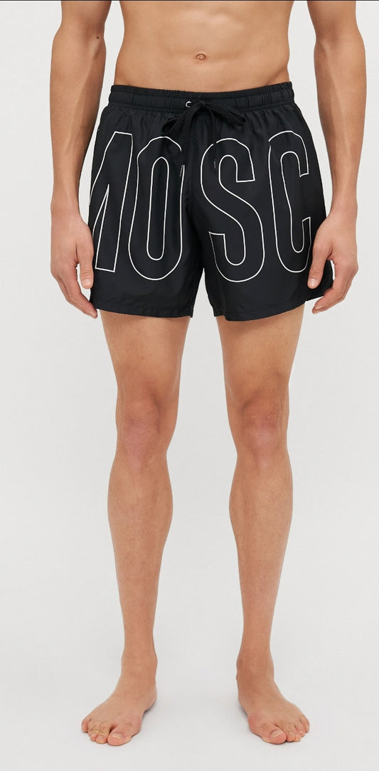 Costume MOSCHINO black logo bianco