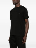 T-shirt RICHMOND total black logo tinta su tinta a rilievo