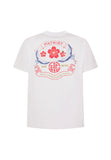 T-shirt PATRIOT BIANCA retro stampa