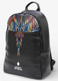 Zaino BURLON tutto in pelle con aquila multicolor