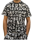 Completo ICON total black monogram bianco