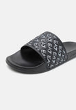 Ciabatte ARMANI nere monogram bianco