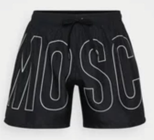 Costume MOSCHINO black logo bianco