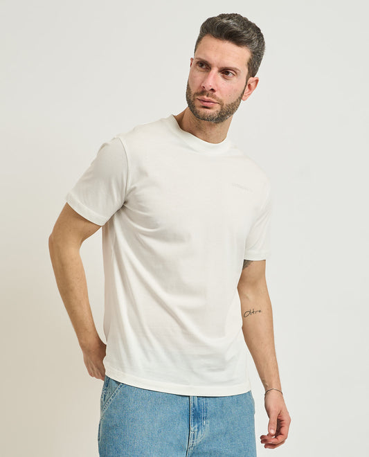 T-shirt RICHMOND OFF-WHITE basic logo a rilievo lato cuore