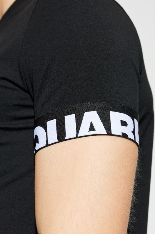 T-shirt DSQUARED2 fascia logata bianca