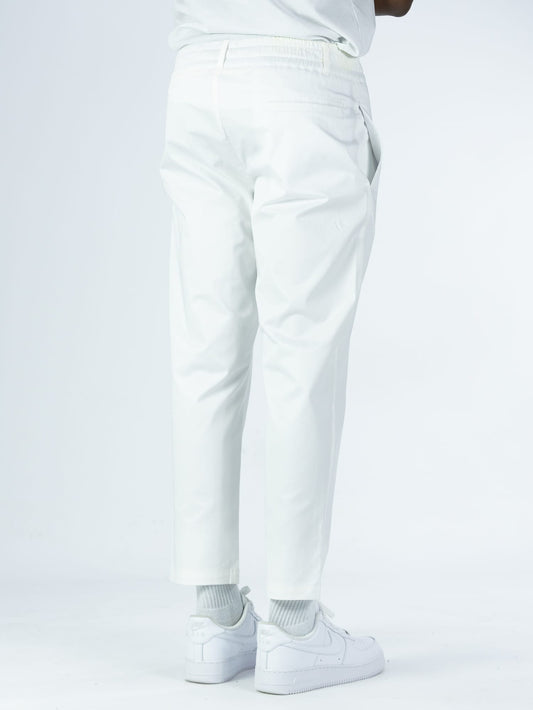 Pantalone cotone SOLDIER BIANCO