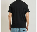 T-shirt RICHMOND basic nera logo a rilievo lato cuore