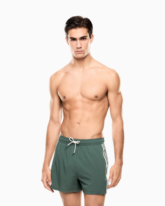 Costume ARMANI verde banda logo laterale