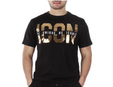 T-shirt ICON black logo oro