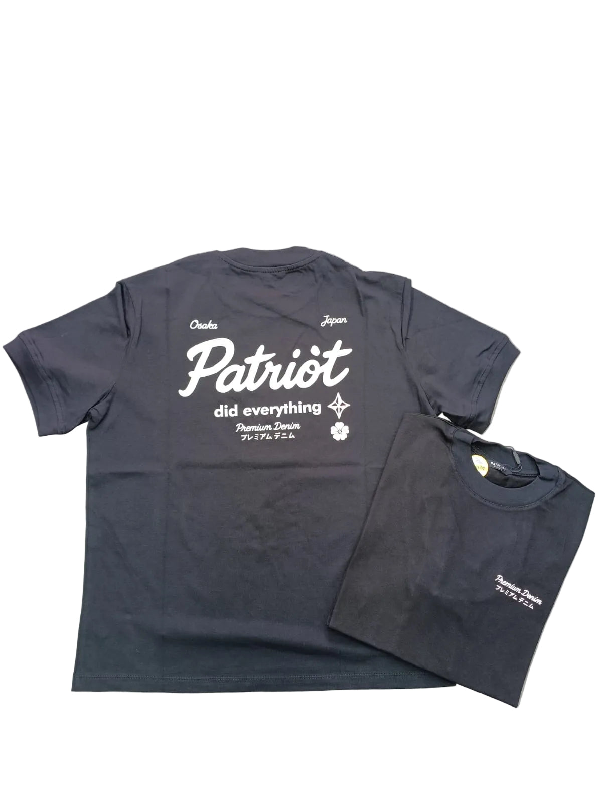 T-shirt PATRIOT black stampa retro