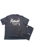 T-shirt PATRIOT black stampa retro