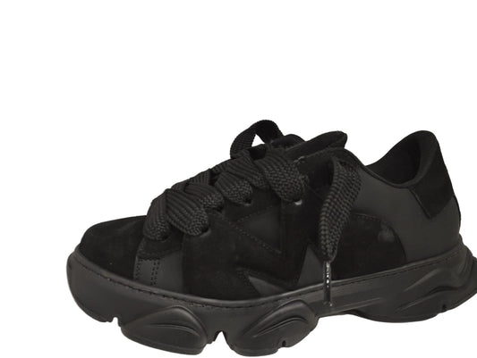 BRIAN MILLS black pelle e camoscio