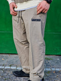 Completo MAISON 9 PARIS terra felpa con mezza zip con cappuccio tessuto tecnico