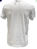 T-shirt ICON BIANCA CON BANDA  BEIGE E NERA
