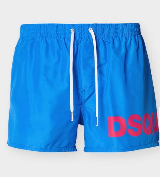 Costume DSQUARED2 fluo con logo fuxia