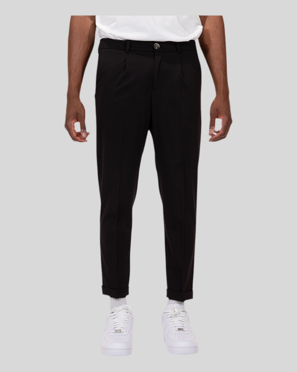 Pantalone SOLDIER nero mezza molla vestibilità baggy