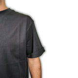T-shirt SOLDIER nera basic con risvolto