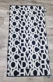 Telo mare RICHMOND monogram nera con logo bianco