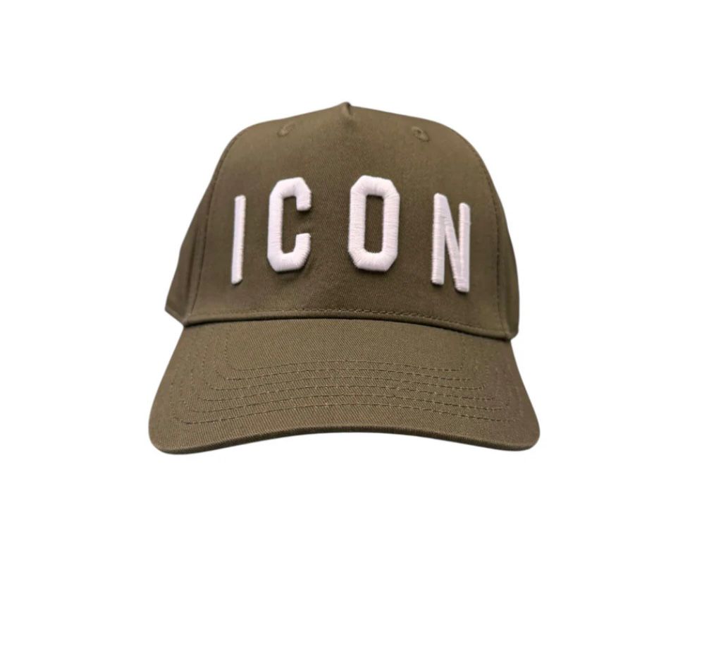 Cappello ICON maxi logo verde militare
