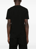 T-shirt RICHMOND total black logo tinta su tinta a rilievo