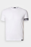 T-shirt DSQUARED2 bianca logata fascia bianca e nera