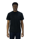 T-shirt SOLDIER nera logo a rilievo