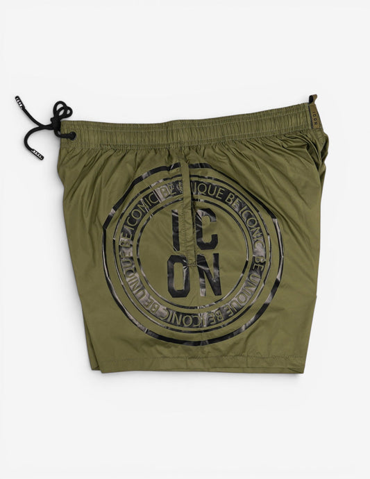 Costume ICON verde militare stampa logo circolare