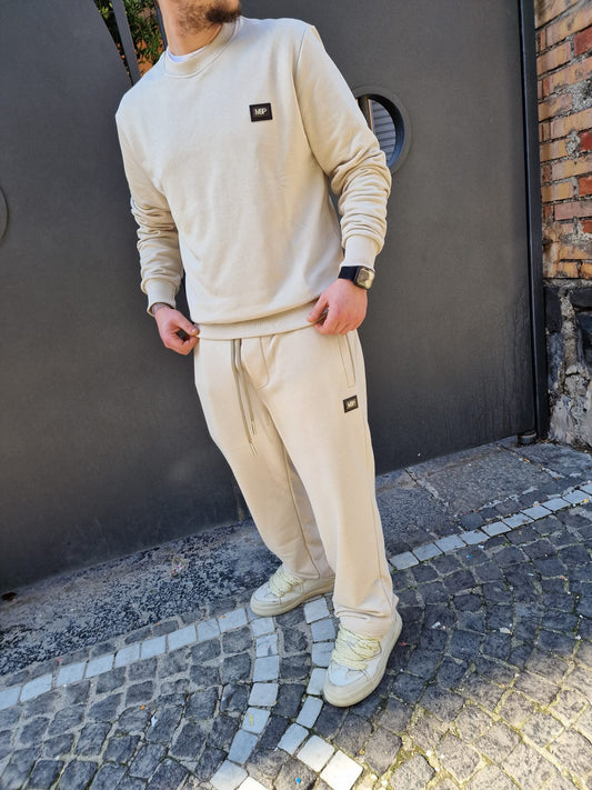 Tuta MAISON 9 PARIS BEIGE SCURO PATCH METALLO