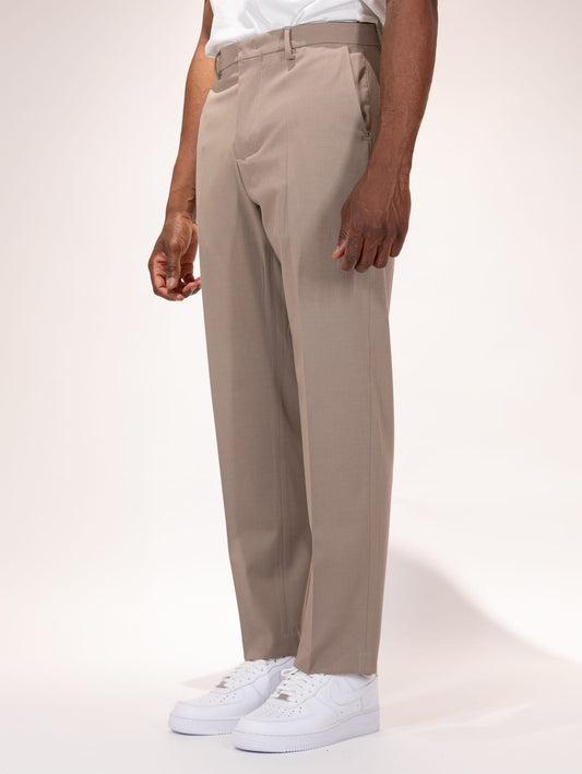 Pantalone SOLDIER BEIGE fresco lana vestibilità baggy