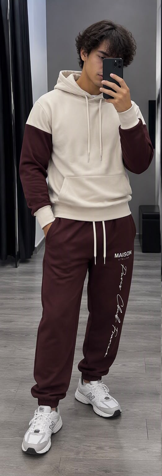 Tuta MAISON9PARIS tricolor con cappuccio