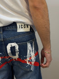 Shorts ICON logo retro White e Red