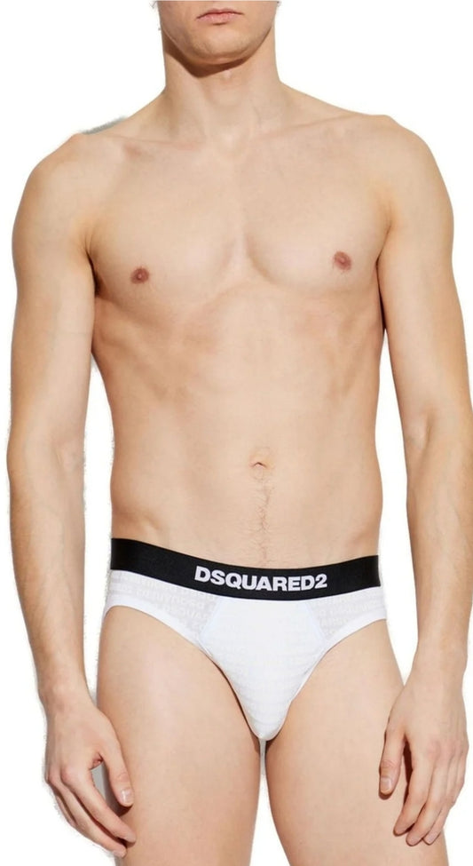 Slip DSQUARED2 bianco monogram