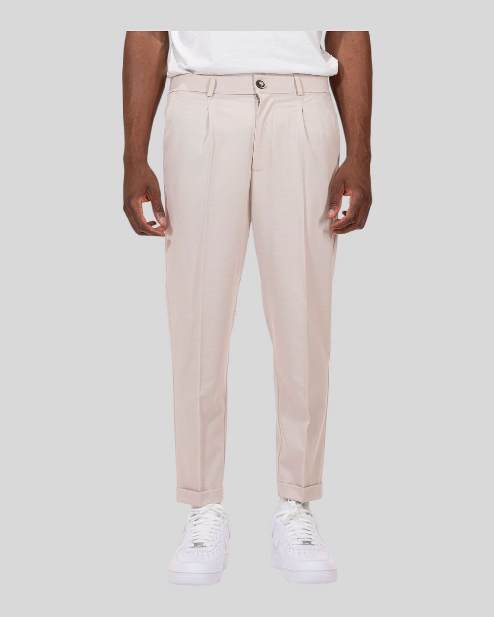 Pantalone SOLDIER crema modello capri