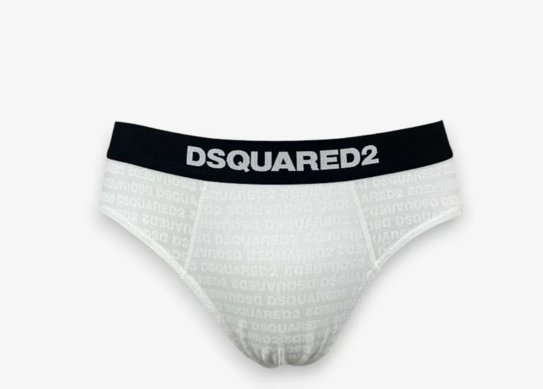 Slip DSQUARED2 bianco monogram